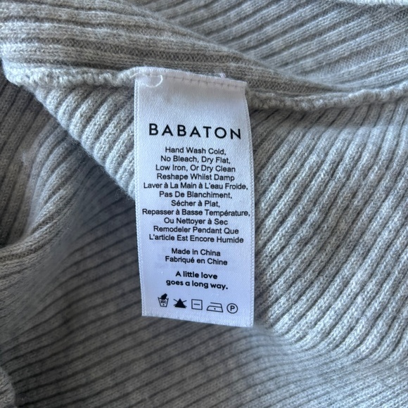 Aritzia Babaton Light Grey Kitano Sweater (S) - Picture 4 of 6